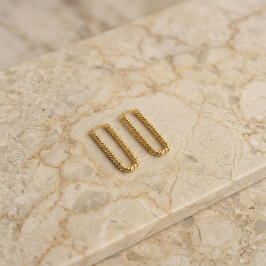 Rectangle Twisted Earrings