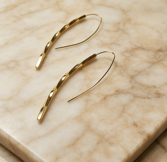 Spiral Arc Hoop Earrings