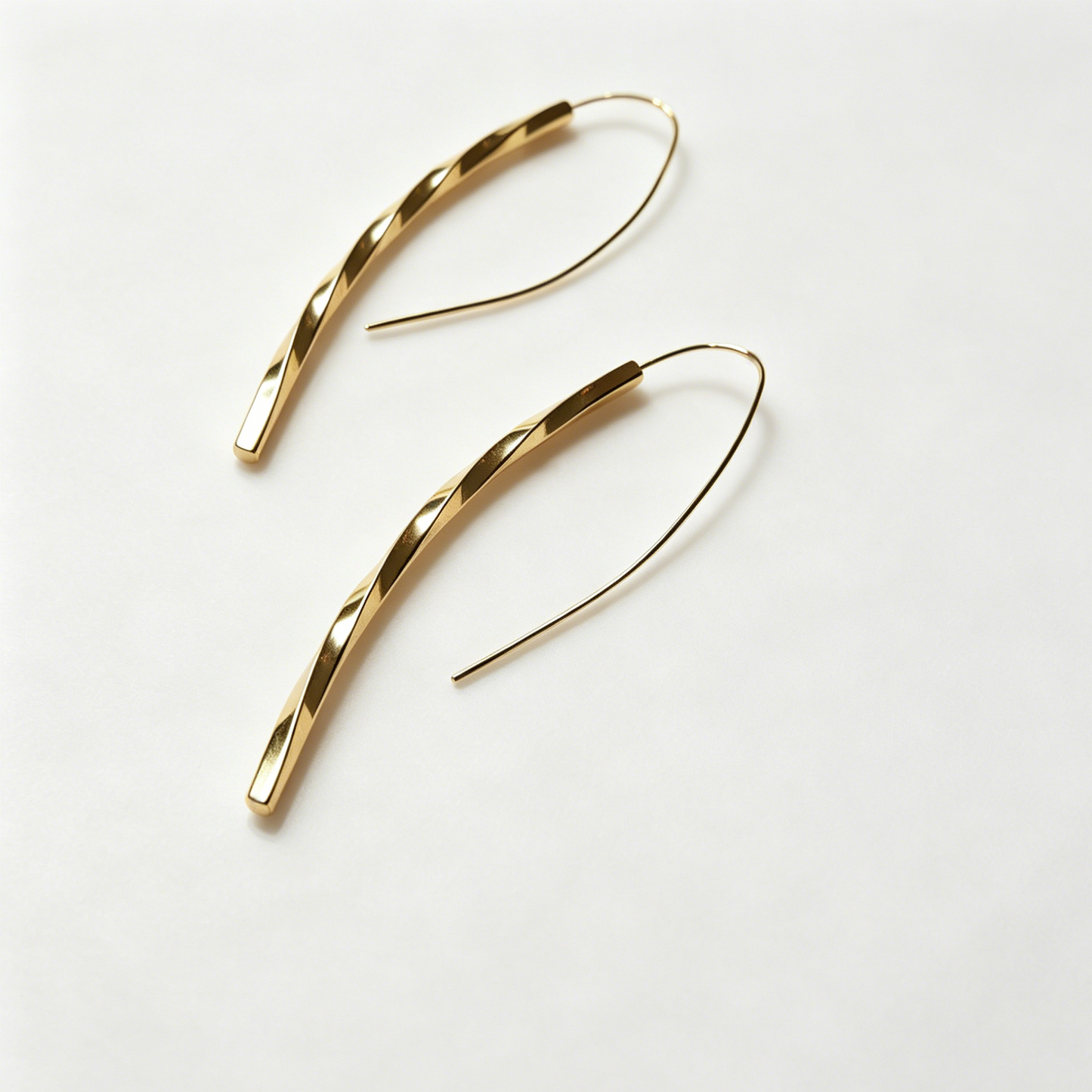 Spiral Arc Hoop Earrings