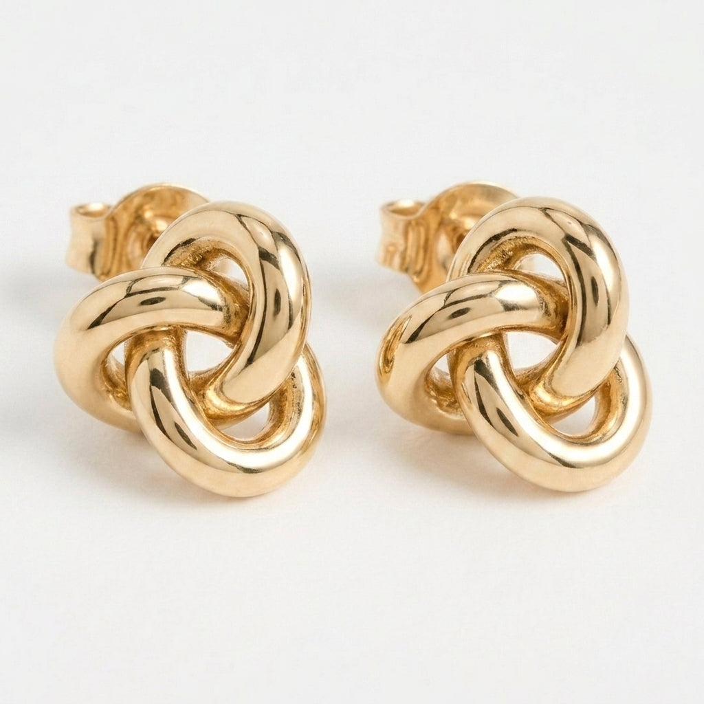 Triple Loop Stud Earrings