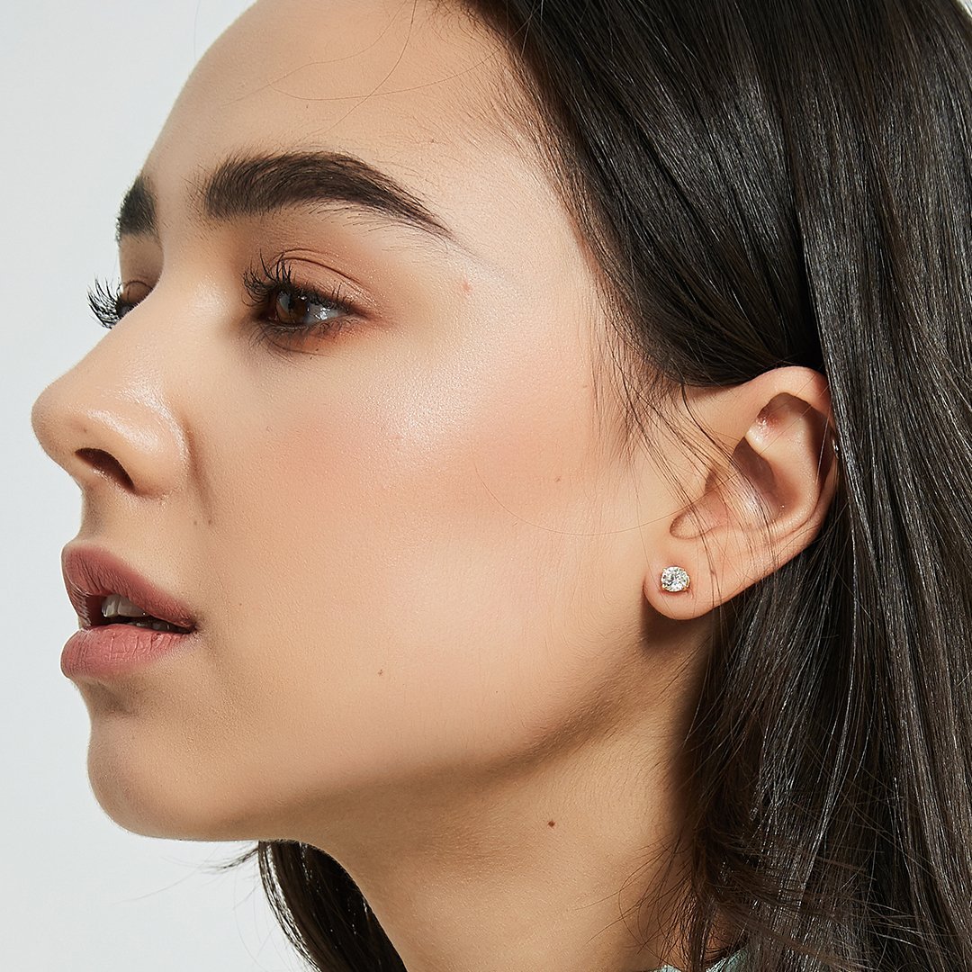 Lilianna - E1, 0.5ct Moissanite, Gold Vermeil - ELIORA