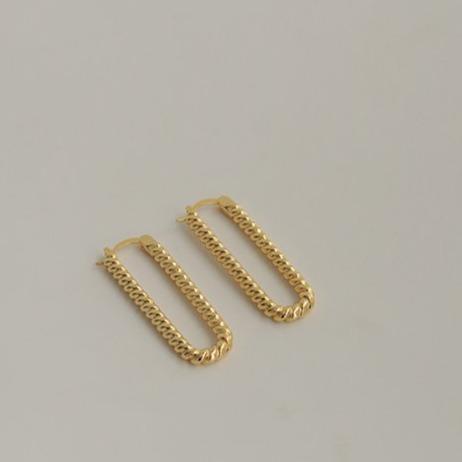 Rectangle Twisted Earrings - ELIORA