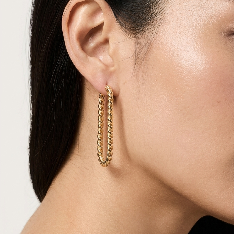 Rectangle Twisted Earrings