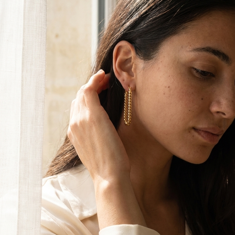 Rectangle Twisted Earrings