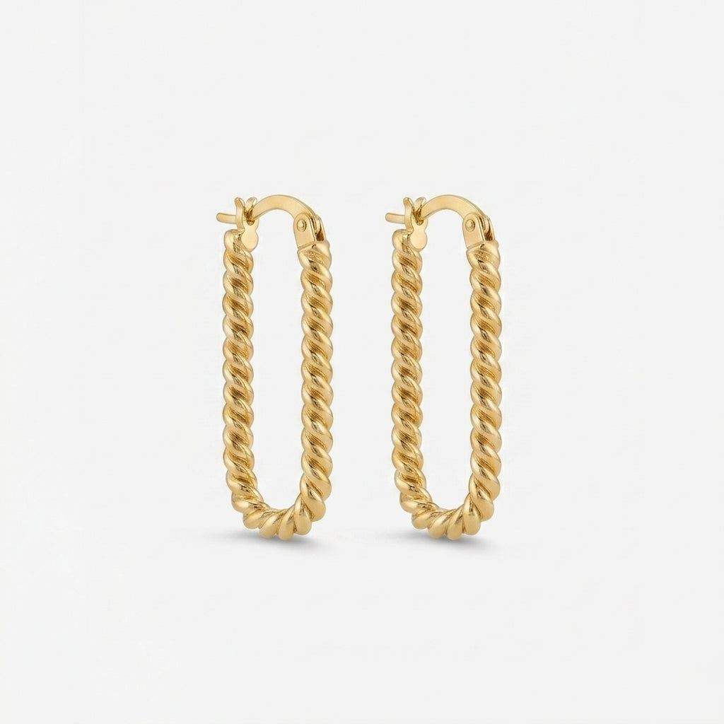 Rectangle Twisted Earrings
