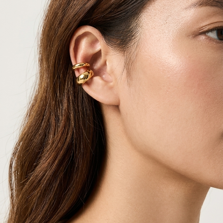 Solar Orbit Cuff Earrings