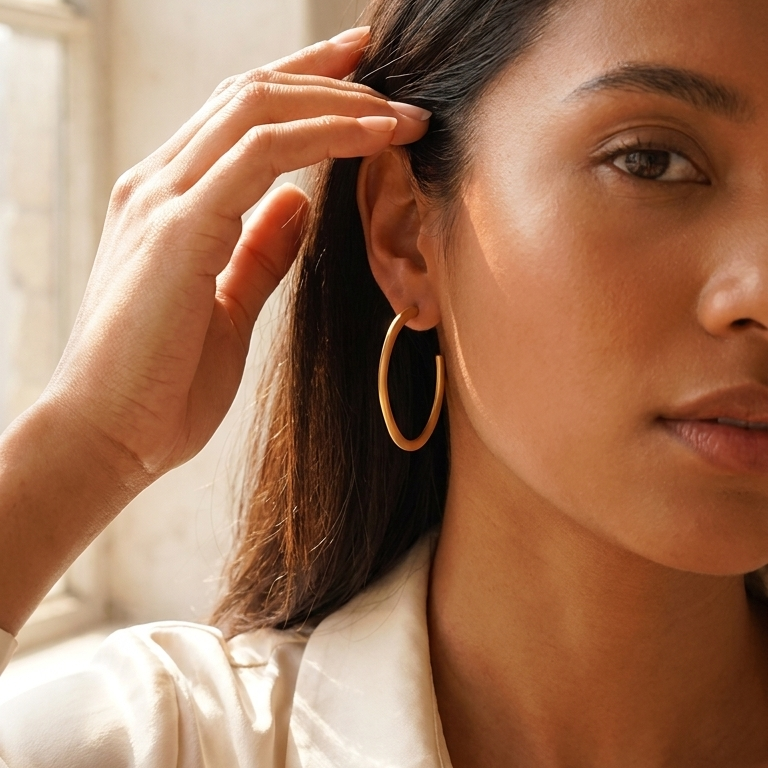 Bended Hoop Earrings