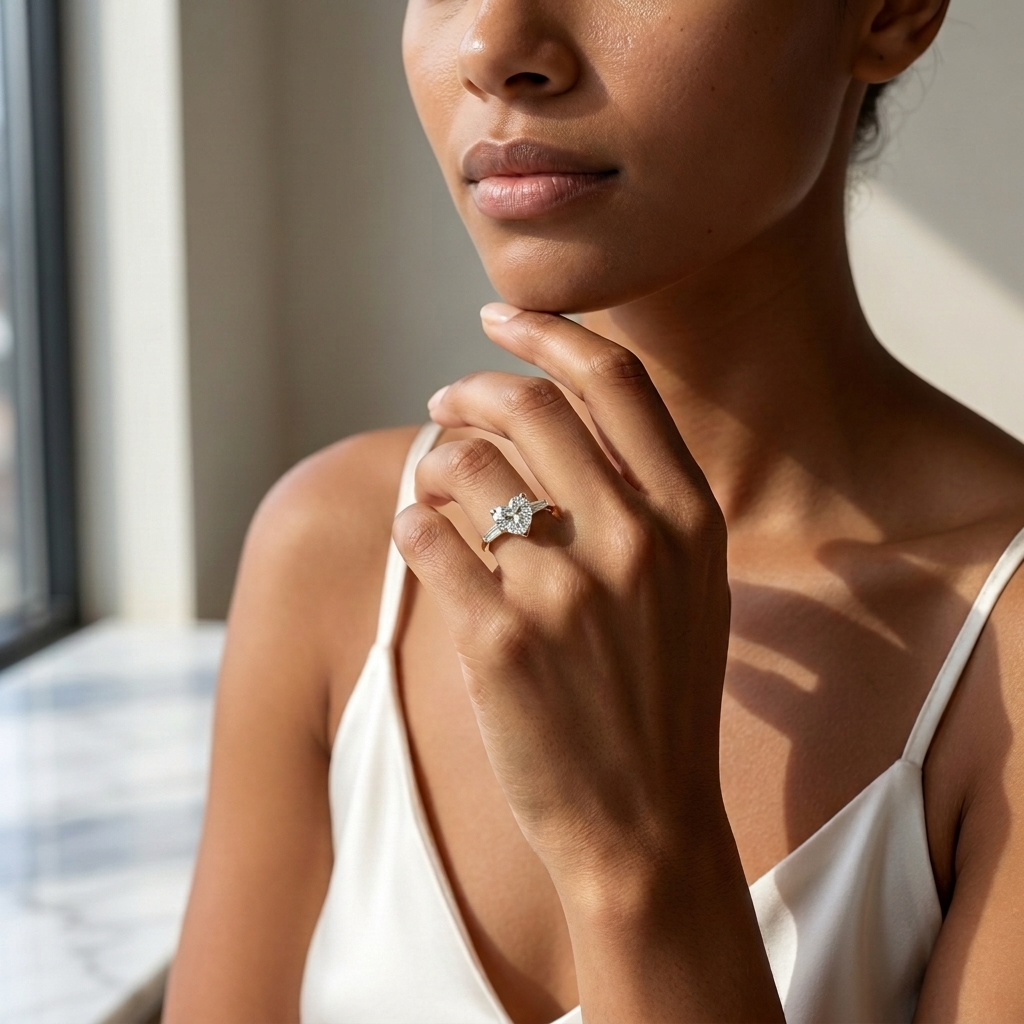 Chana - Heart Shaped 'Better' Diamond Ring