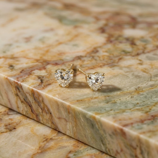 Chana - Heart Shaped Better Diamond Studs