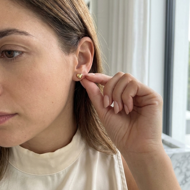 Mini Heart Stud Earrings