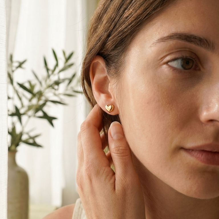 Mini Heart Stud Earrings