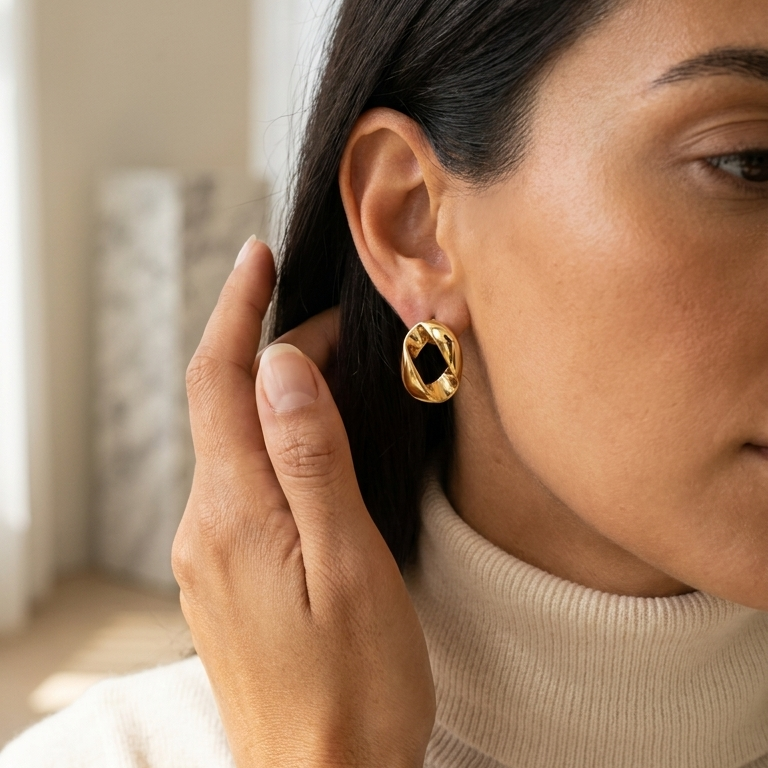 Waffles Stud Earrings