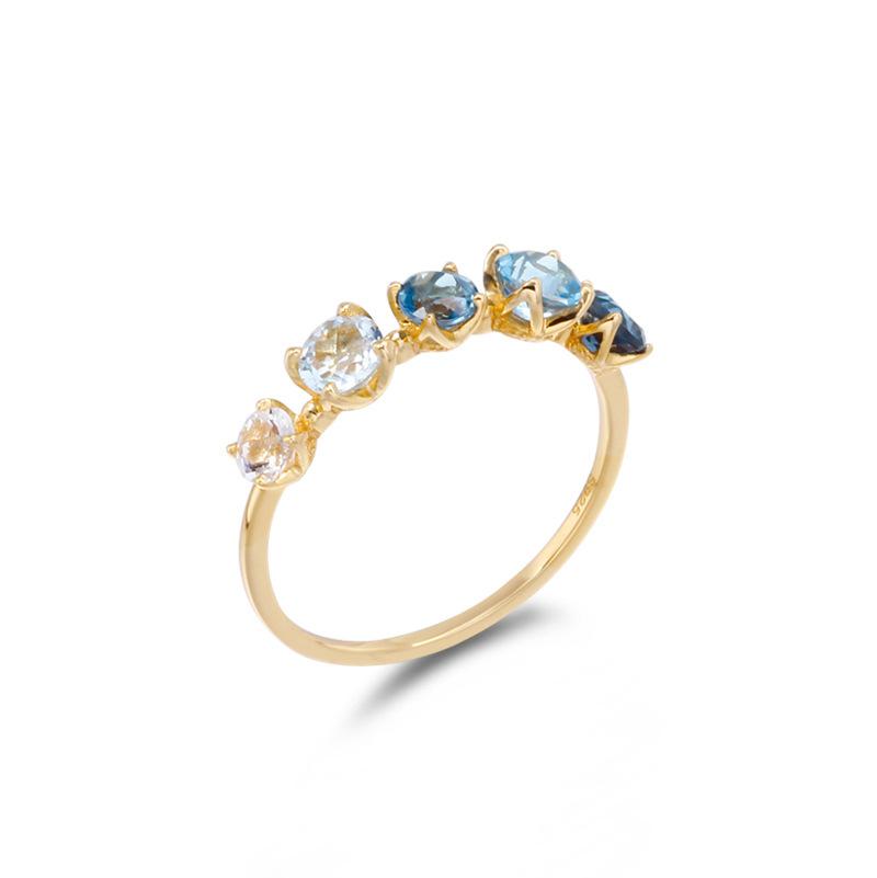 Lilianna - Ocean Glitter Topaz Ring - ELIORA