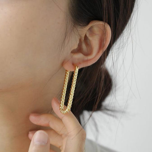 Rectangle Twisted Earrings - ELIORA